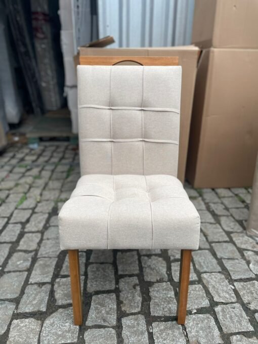 Mesa Classic 160 Cinamomo/Off White com 6 Cadeiras Sophia Mel/Linho Bege – CEL MÓVEIS + WM DECOR - Imagem 2