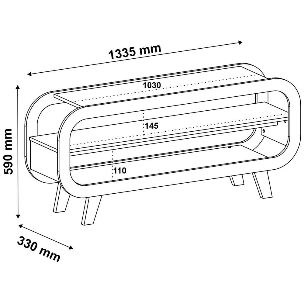 Rack até 60" Théo Cinamono/Off White - ARTELY - Imagem 5