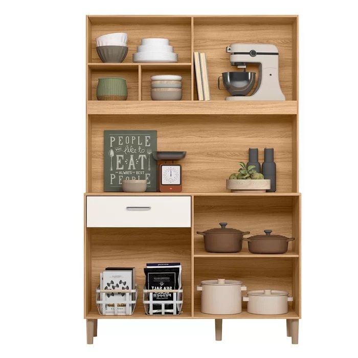 Kit Cozinha Erva Doce 120 Freijó/Off White Cristal - NICIOLI - Imagem 3