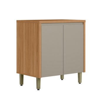 Balcão Duplo Allure 0.8 Jequitibá/Gris Fosco - LINEA BRASIL