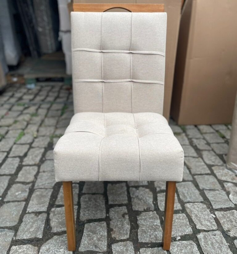 Mesa Isis 180 Freijó com 6 Cadeiras Sophia Linho Bege 200 - LEIFER + WM DECOR - Imagem 2