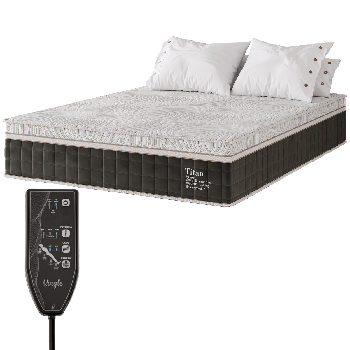 Colchão Queen Terapêutico Massageador Titan/Thor 34 cm D28 Molas ensacadas - VIERO MÓVEIS - Imagem 6
