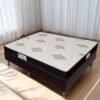 Colchão Casal Light D20 + Base Box Simples Corino Marrom – ECOTEC + ALTO NÍVEL CAMAS E COLCHÕES