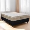Colchão Casal Airtech Springpocket + Base Box Simples Corino Preto – ORTOBOM + BIOSTAR