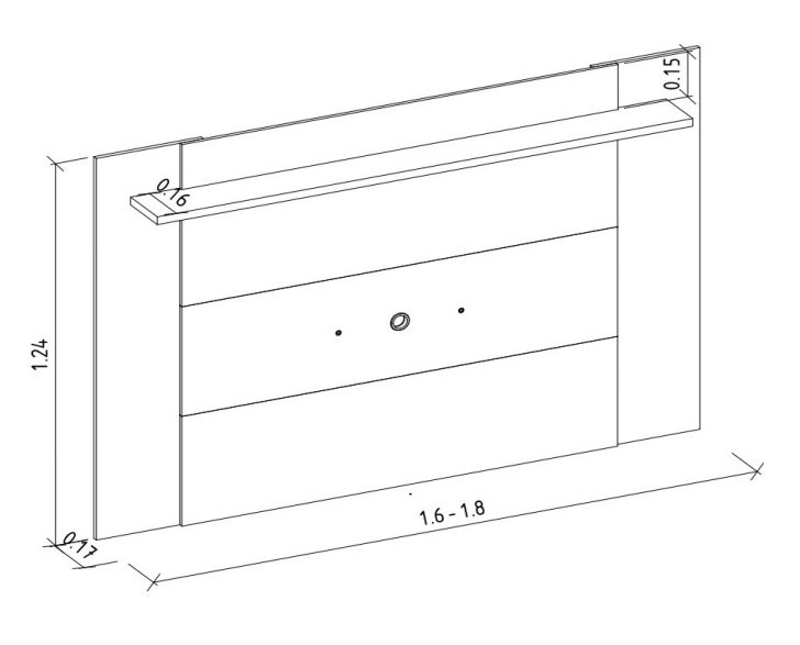 Painel Extensível Tulum Tauari/Off White Fosco - LINEA BRASIL - Imagem 2
