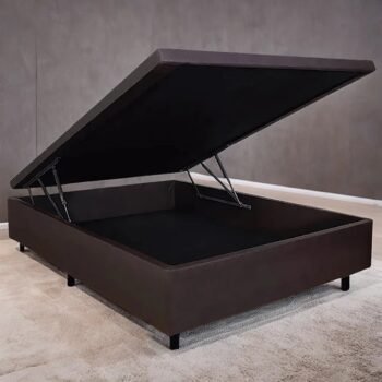 Base Box Casal Baú Corino Marrom - ALTO NÍVEL CAMAS E COLCHÕES