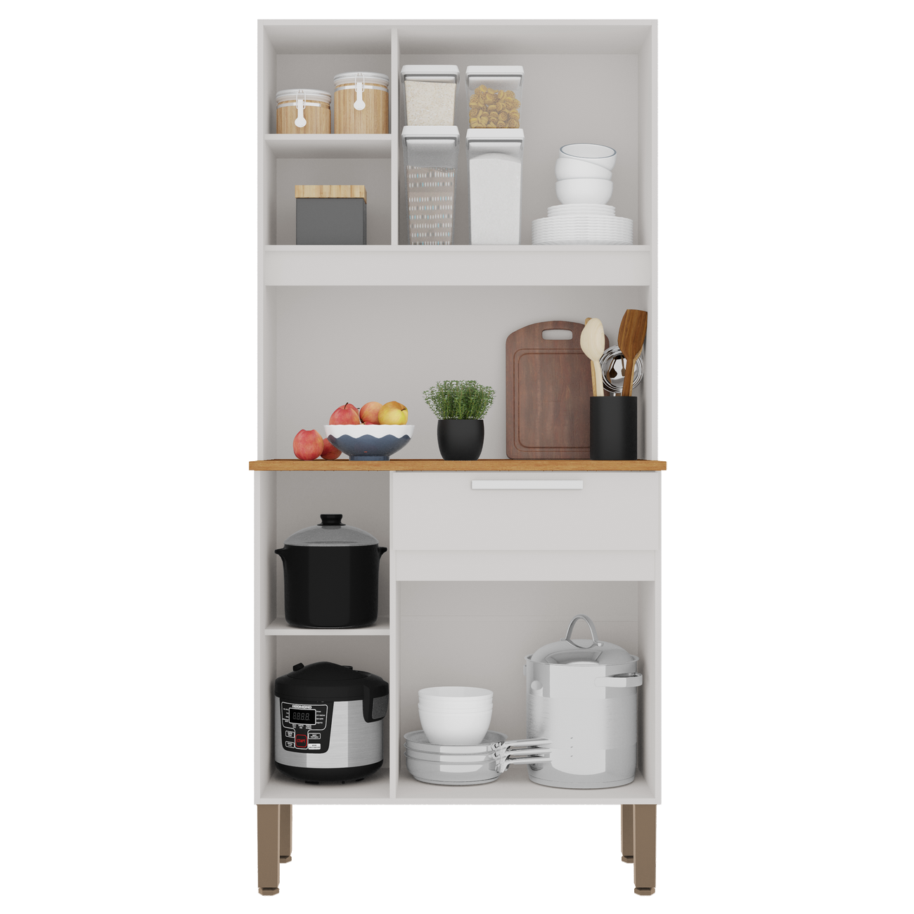 Kit Cozinha Lia 0,83 m Branco - SALLÊTO - Imagem 3