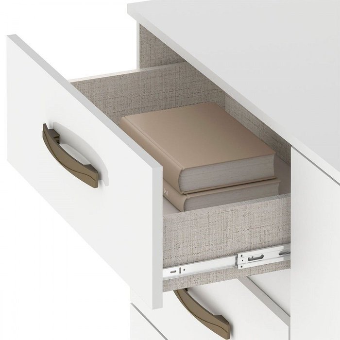 Cômoda 4 Gavetas com Sapateira Leme CO240 Branco - FELLICCI - Imagem 4