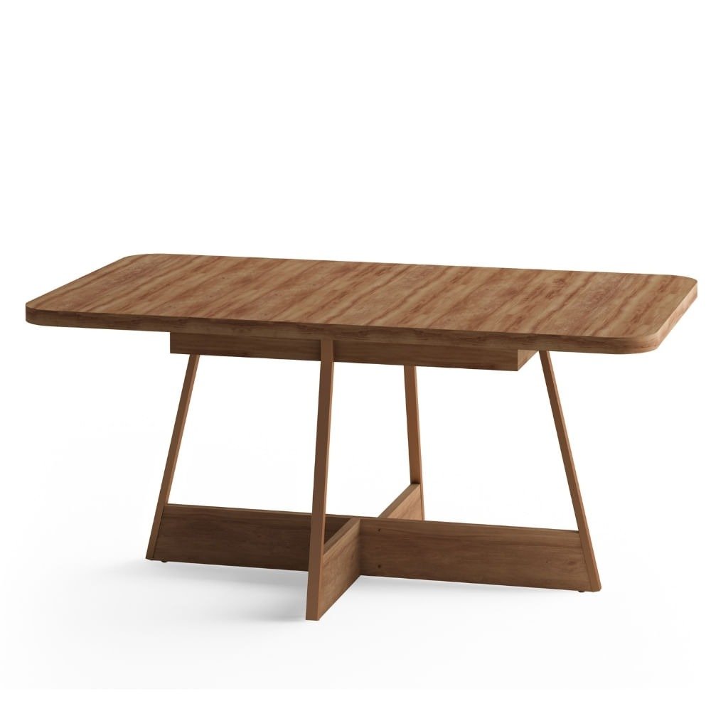 Mesa Átria 1592 Retangular 160 Rosê Cobre/Nogal Freijó - CARRARO MÓVEIS - Imagem 2