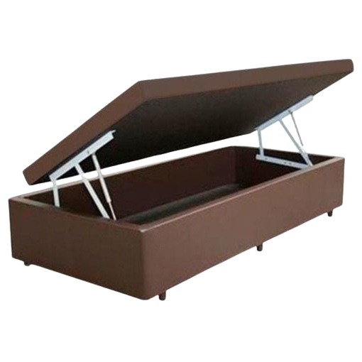 Base Box Solteiro Baú Corino Marrom – ALTO NÍVEL CAMAS E COLCHÕES - Imagem 3