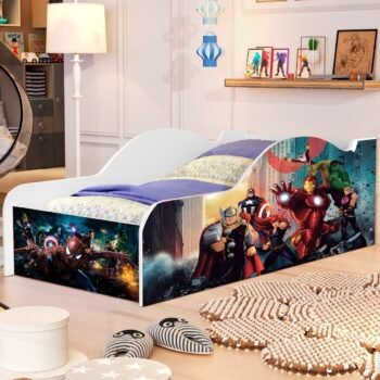 Cama Juvenil Carro (Menino) Vingadores 17 - MADEC/VJ MÓVEIS