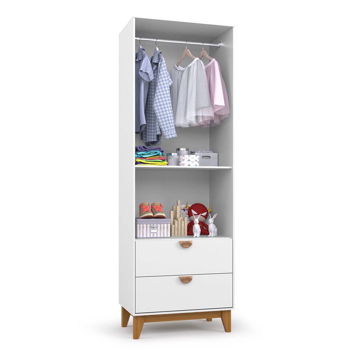 Guarda-Roupa 2 Portas + Berço Americano Magia Branco - BATROL MÓVEIS - Imagem 2