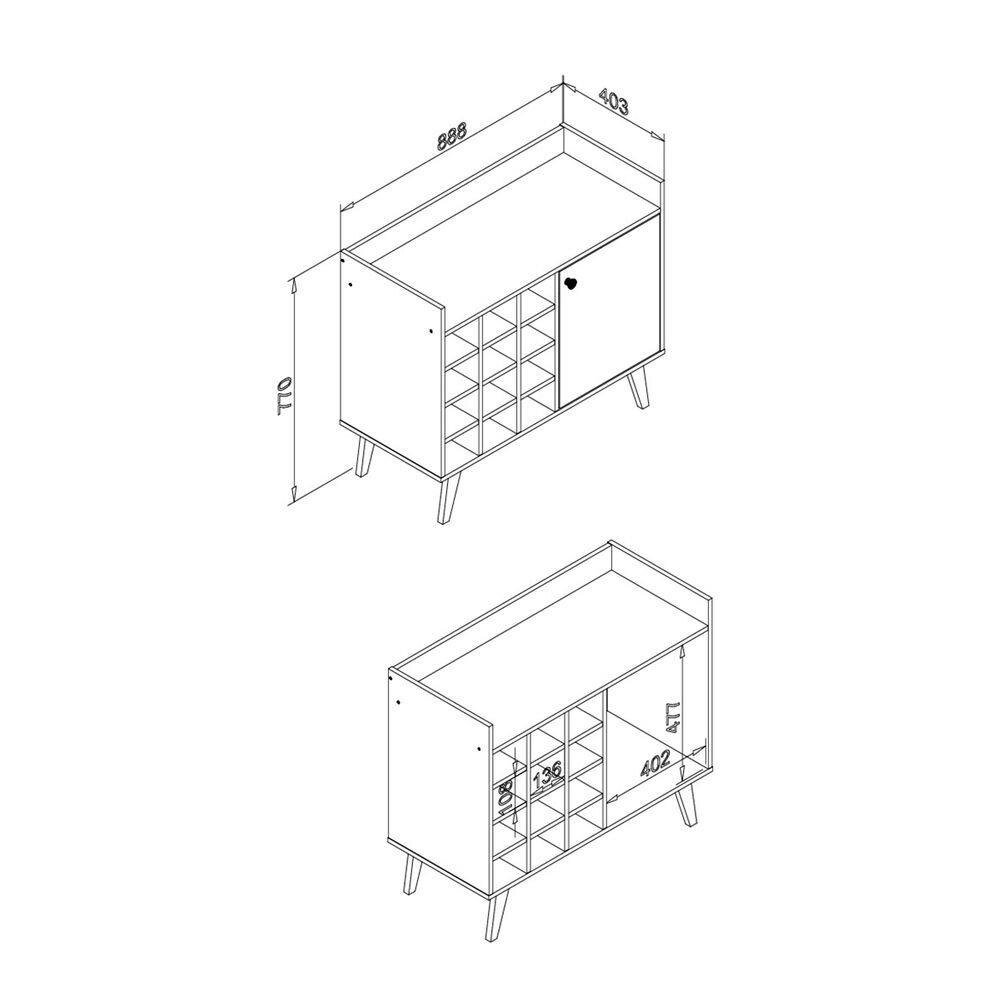 Aparador RT 3111 Off White - MOVELBENTO - Imagem 5