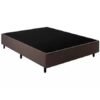 Base Box Casal Simples Corino Marrom - BIOSTAR