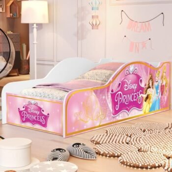 Cama Juvenil Carro (Menina) Princesas 16 - MADEC/VJ MÓVEIS
