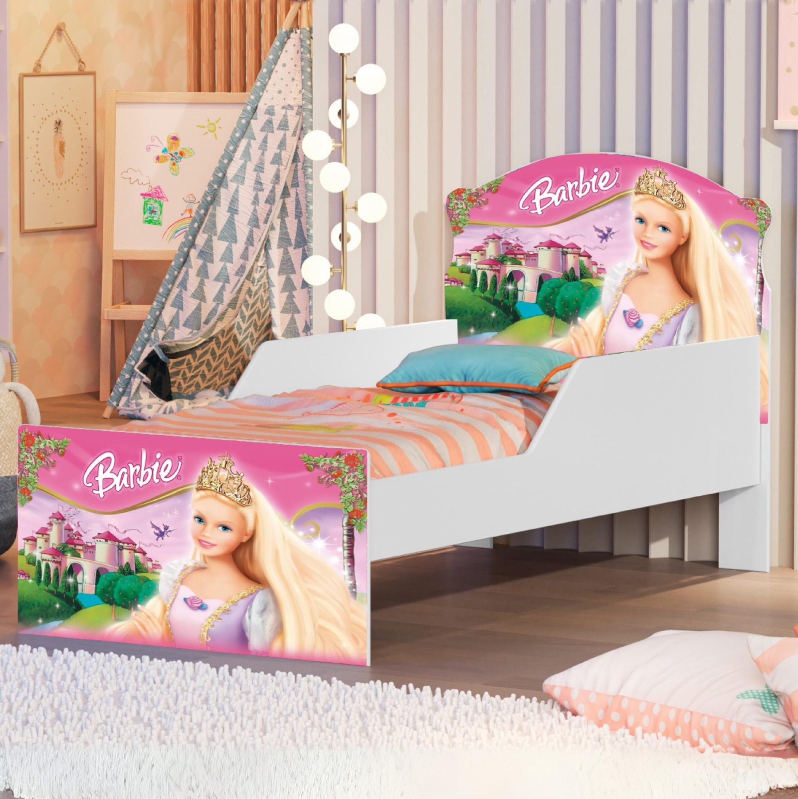 Mini Cama Juvenil Lívia (Menina) Barbie 404189 – MADEC/VJ MÓVEIS