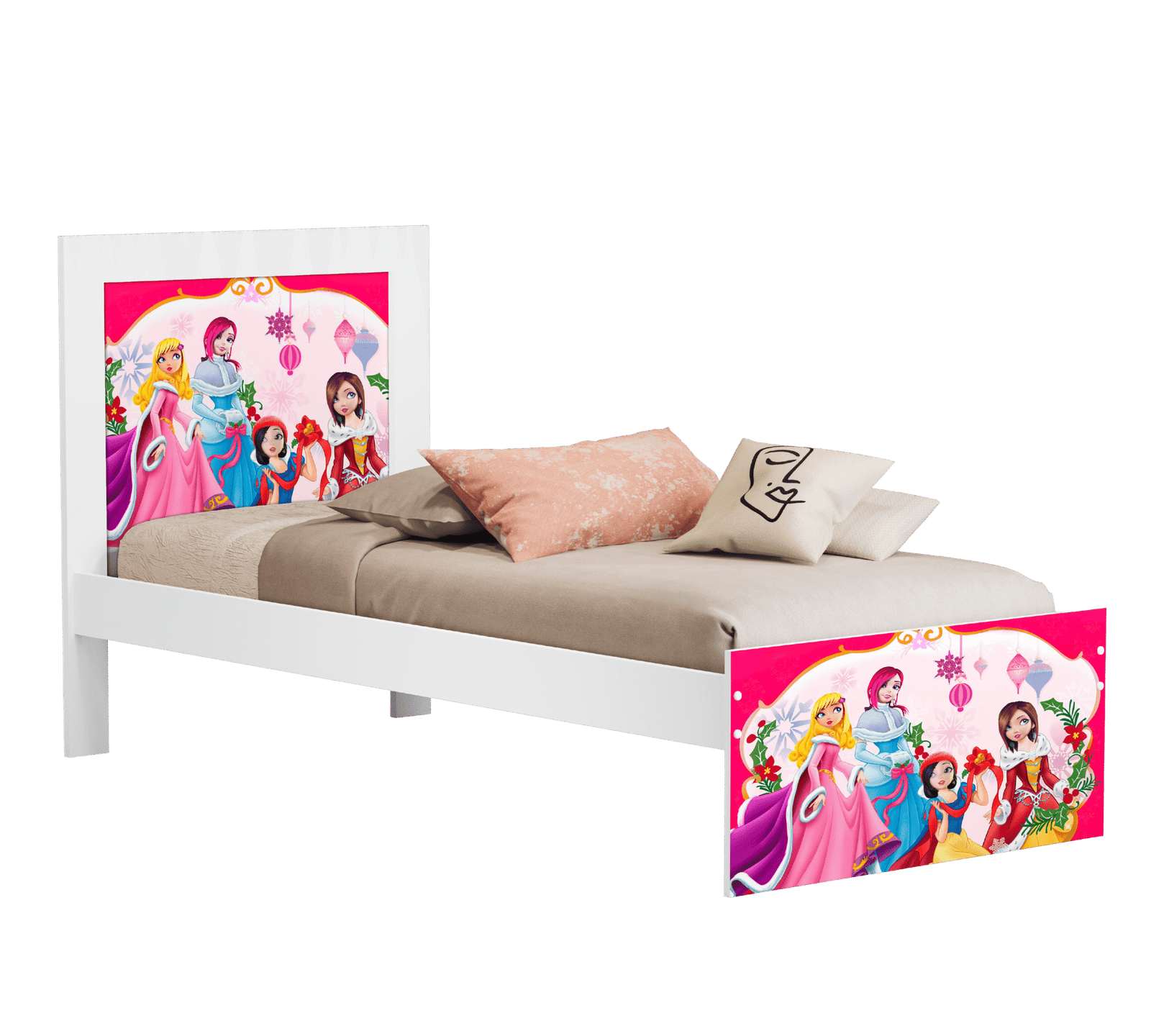 Cama Solteiro Marina (Menina) Princesas 401354 - MADEC/VJ MÓVEIS - Imagem 2