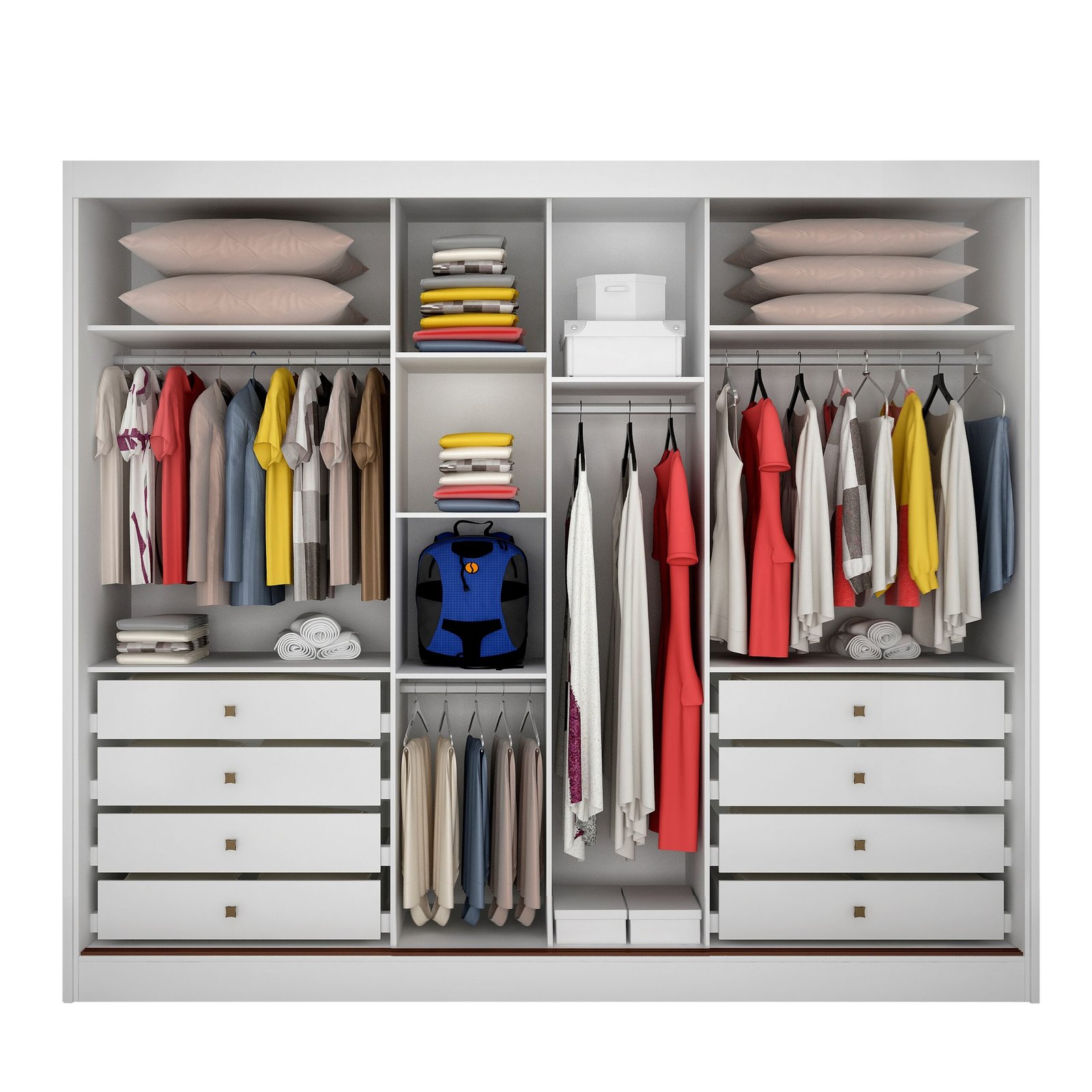 Guarda-Roupa Sollo Plus 2,744 m Branco - NOVO HORIZONTE - Imagem 4