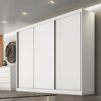 Guarda-Roupa Sollo Plus 2,744 m Branco - NOVO HORIZONTE