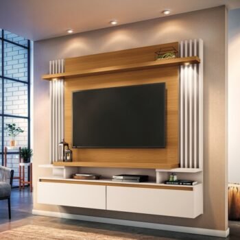 Home Suspenso até 55" Cosmo Cinamono/Off White - HB MÓVEIS