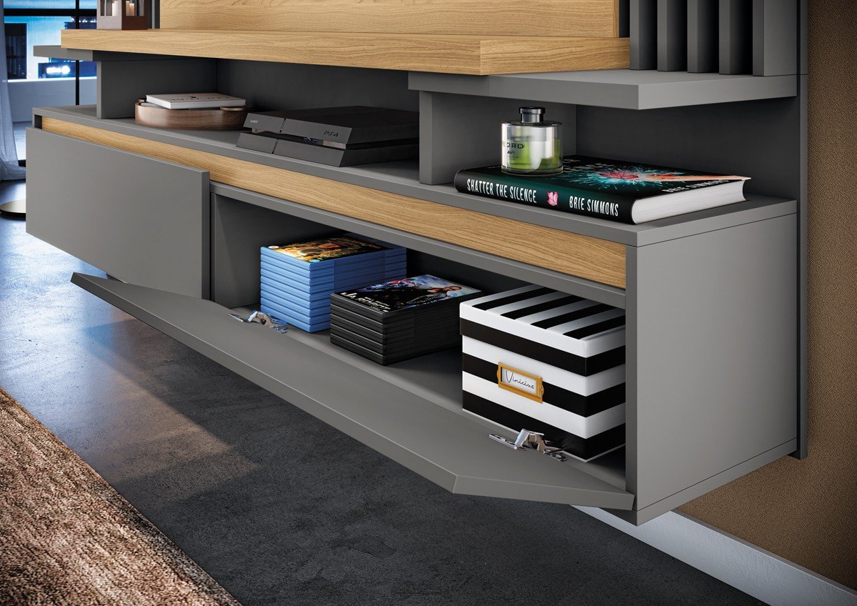 Home Suspenso até 55" Cosmo Cinamono/Off White - HB MÓVEIS - Imagem 3