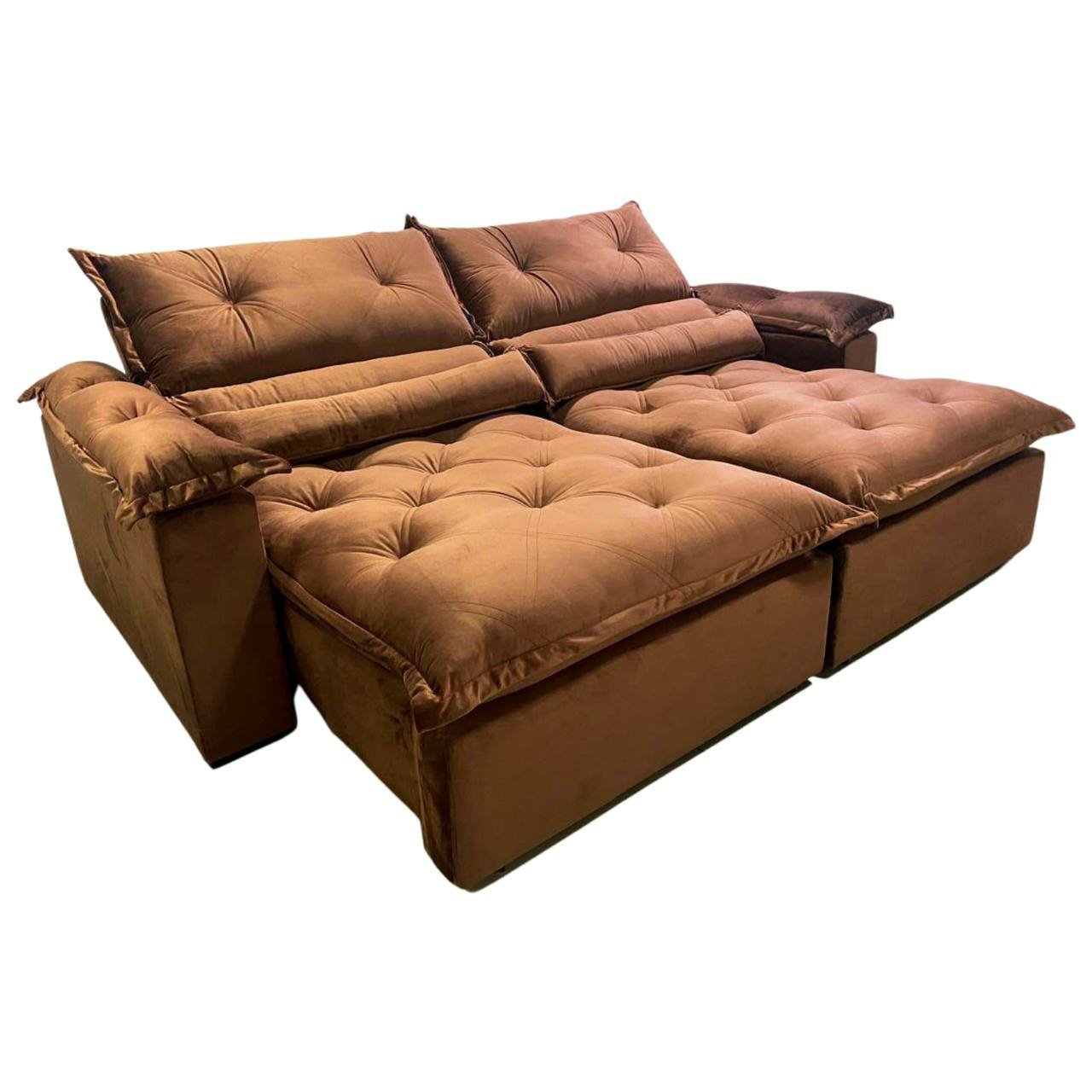 Sofá Retrátil e Reclinável Dubai Fofão/Santorini 180 Cobre - IMPÉRIO ESTOFADOS(PROMOÇÃO) - Imagem 2