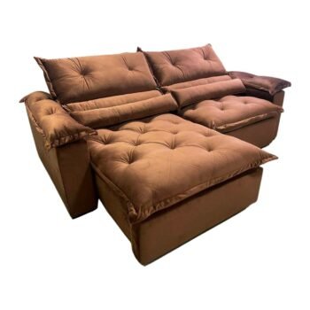 Sofá Retrátil e Reclinável Dubai Fofão/Santorini  180 Cobre - IMPÉRIO ESTOFADOS(PROMOÇÃO)