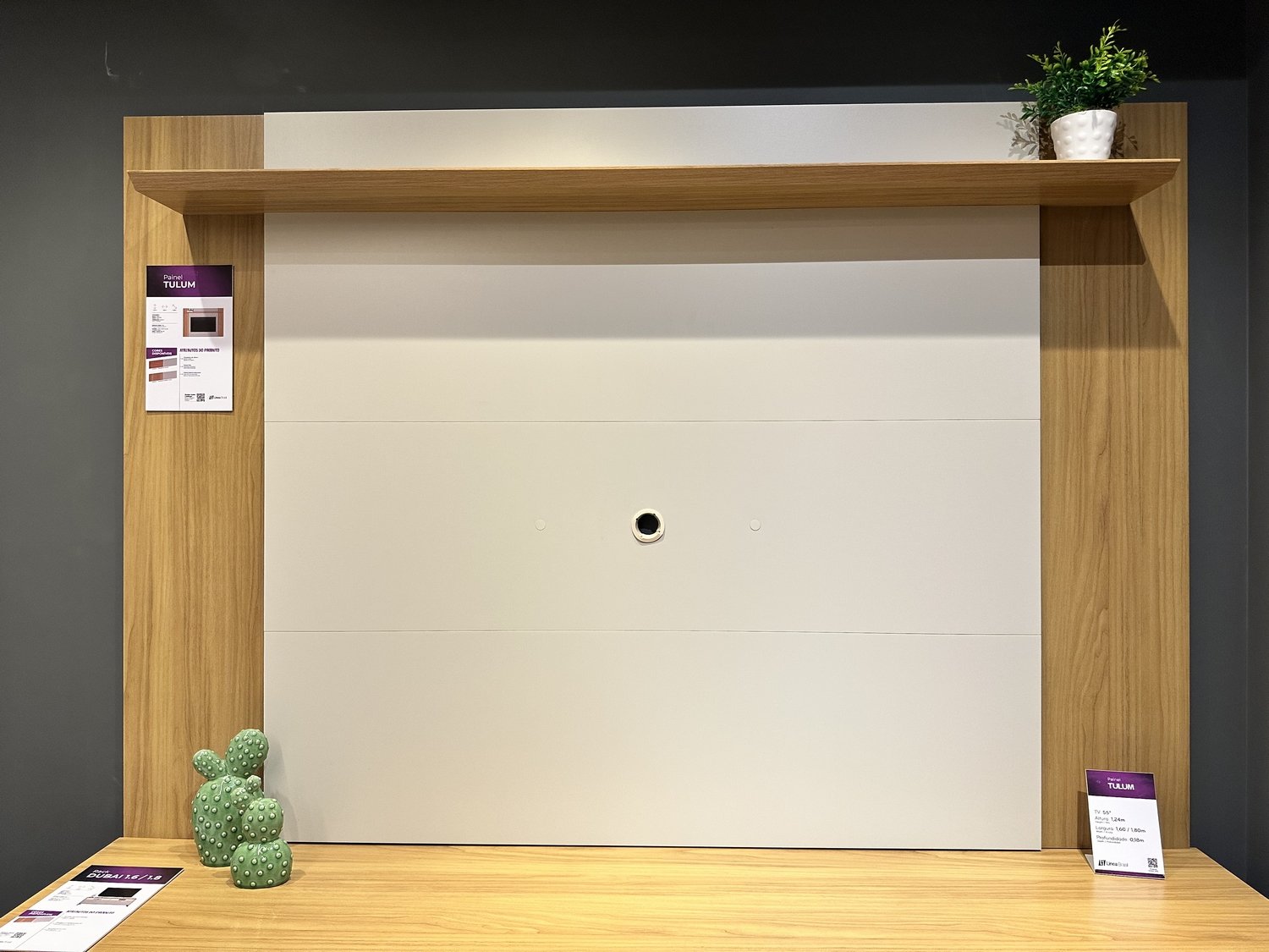 Painel Extensível Tulum Tauari/Off White Fosco - LINEA BRASIL - Imagem 5