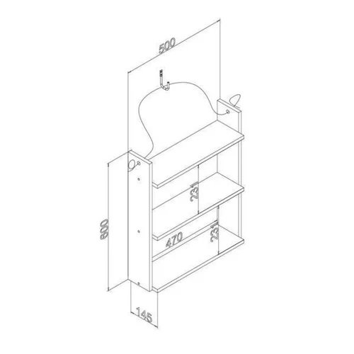 Nicho Decorativo AM 3119 Branco - MOVELBENTO - Imagem 3