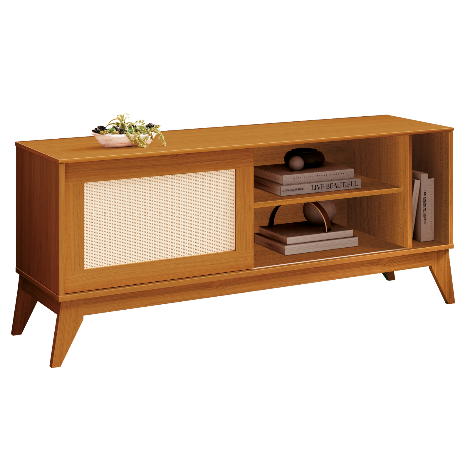 Rack até 55" Cayman Cedro - EDN MÓVEIS - Imagem 2