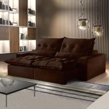 Sofá Retrátil e Reclinável Avalon 250 Marrom – IMPÉRIO ESTOFADOS