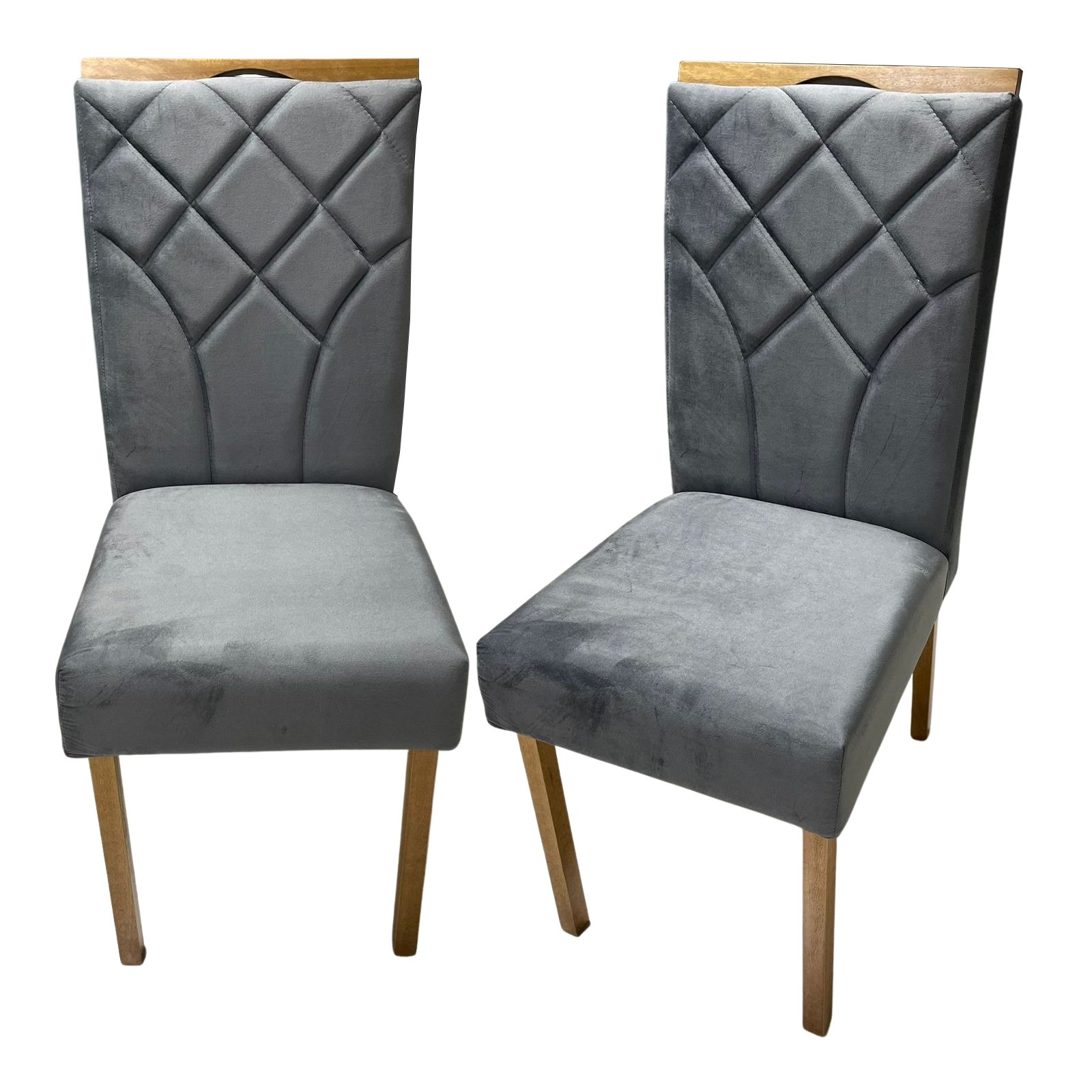 Kit 2 Cadeiras Stella Mel Naturale Grafite – CLEFATOS DECOR - Imagem 6