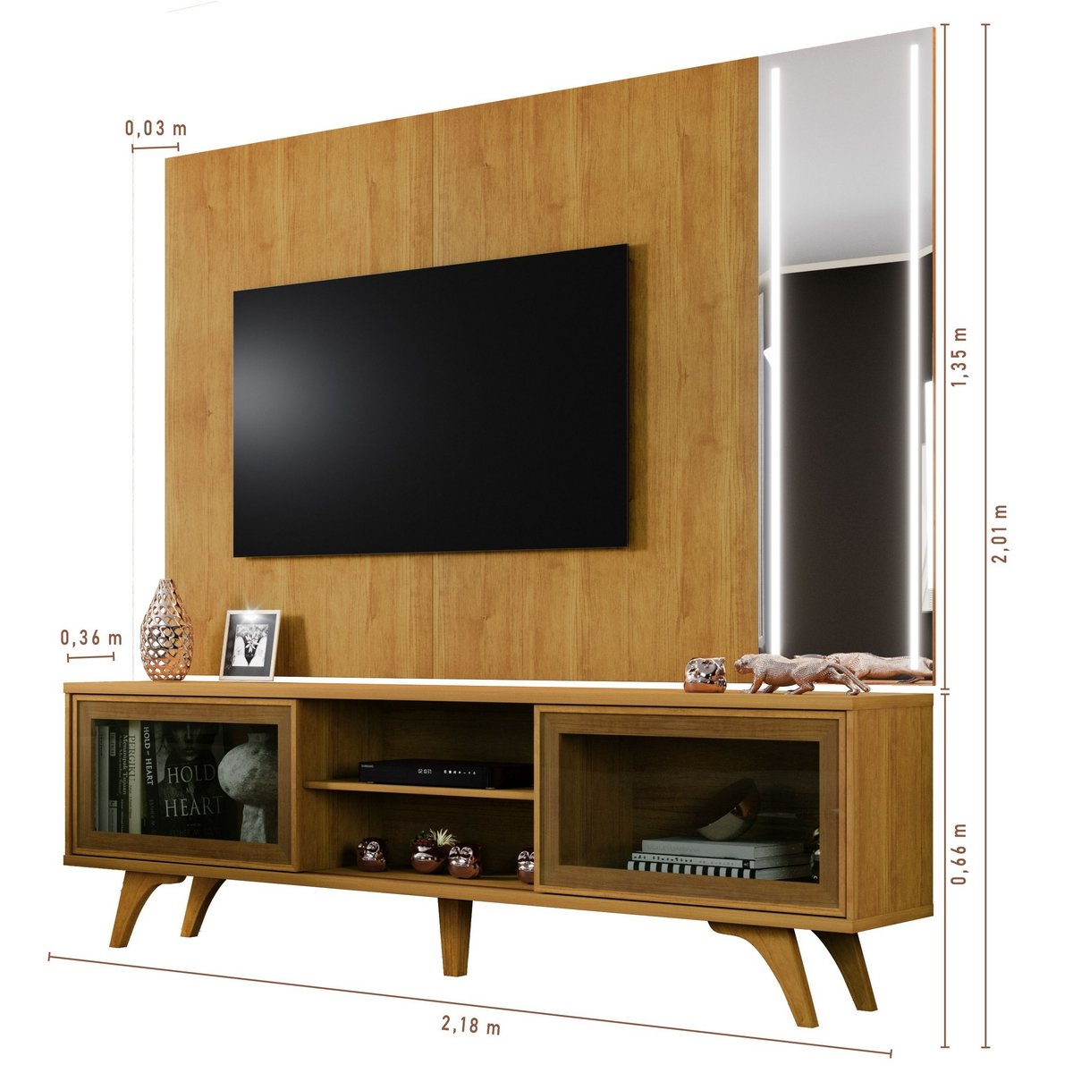 Painel até 75" + Rack Vitrum Naturale - MAVAULAR - Imagem 4