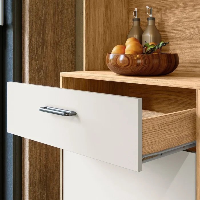 Kit Cozinha Erva Doce 90 Freijó/Off White Cristal - NICIOLI - Imagem 5