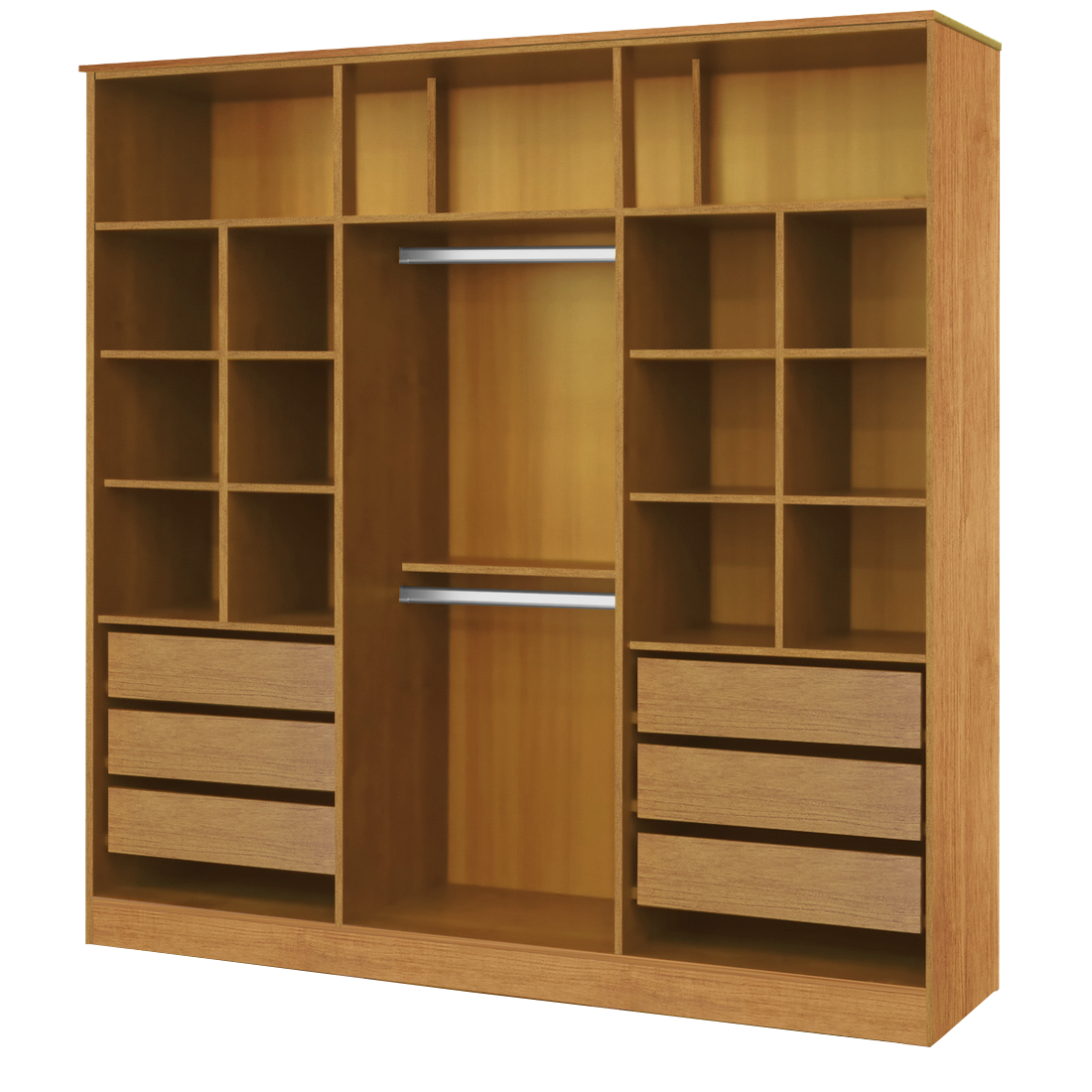 Guarda-Roupa 6 Portas Bianca 2,30 m Nature/Off White - BIANCHI - Imagem 2