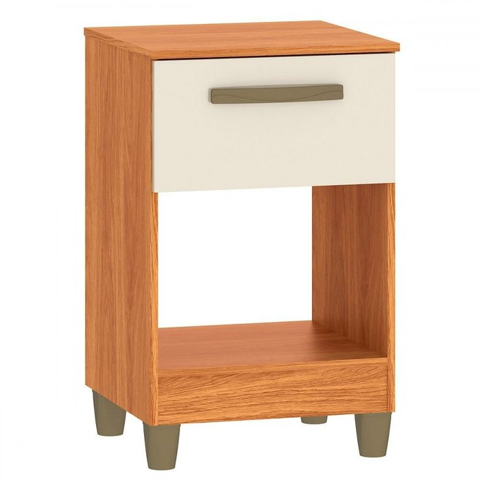 Mesa de Cabeceira Prada MC210 Cinamomo/Off White - FELLICCI - Imagem 4