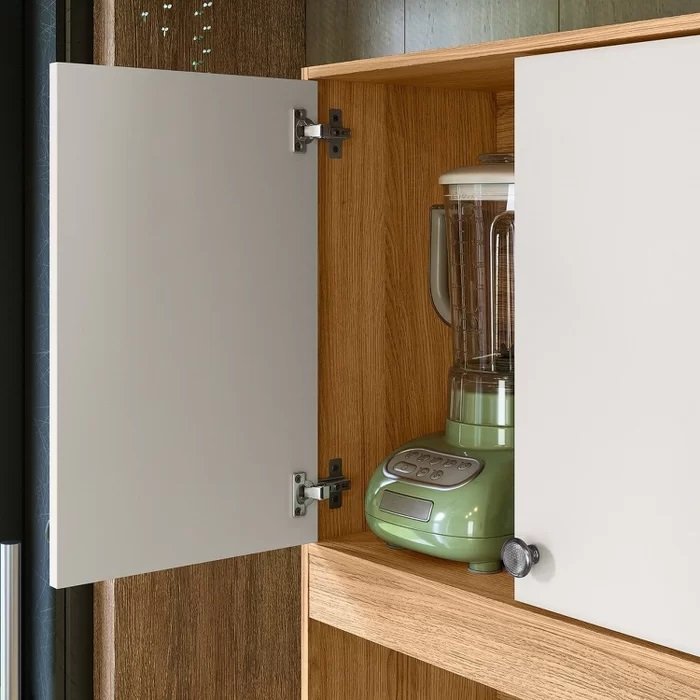 Kit Cozinha Erva Doce 90 Freijó/Off White Cristal - NICIOLI - Imagem 4