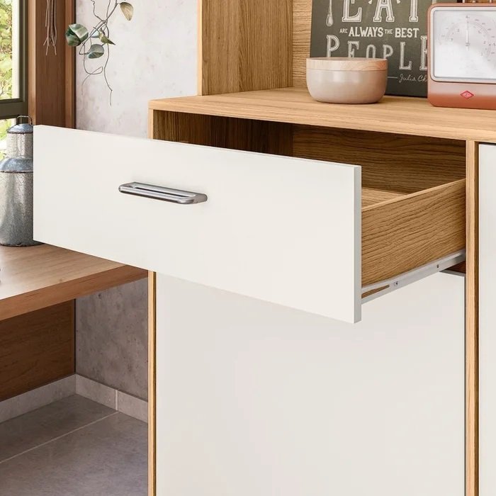 Kit Cozinha Erva Doce 120 Freijó/Off White Cristal - NICIOLI - Imagem 5