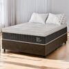Colchão Casal Terapêutico Massageador Titan/Thor D28 + Base Box Simples Corino Marrom – VIERO MÓVEIS + BIOSTAR