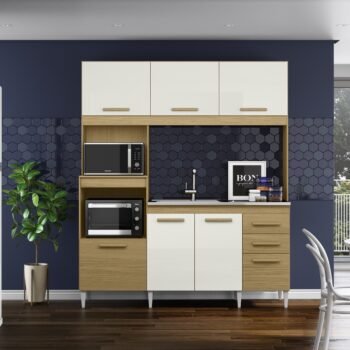 Kit Cozinha para Pia Camila 1,818 m Atacama/Off White - ARAMÓVEIS