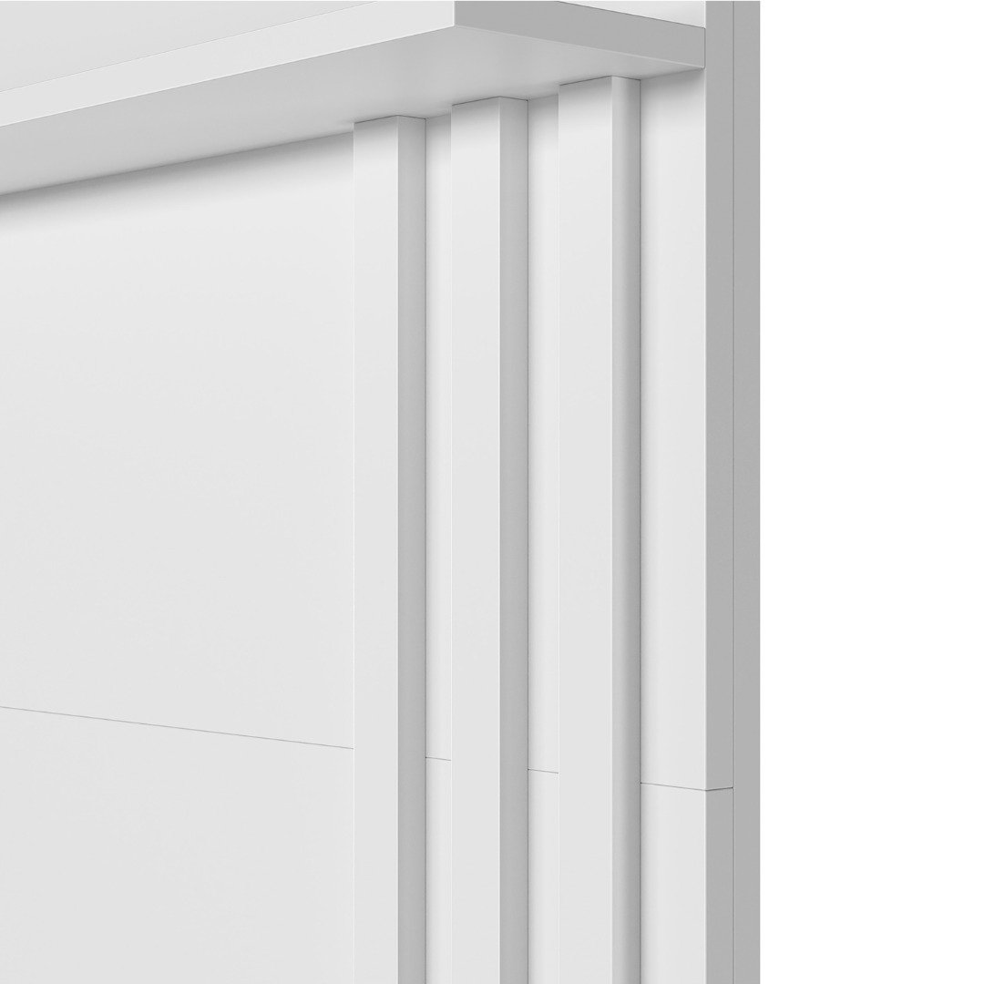 Escrivaninha com Painel Doble Branco Fosco - MÓVEIS ALBATROZ - Imagem 5