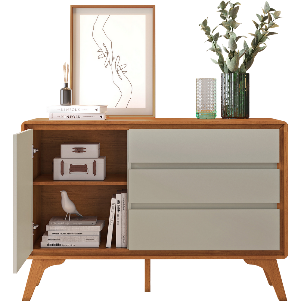 Buffet Sinus 1,20 m Naturale/Off White - MAVAULAR - Imagem 7