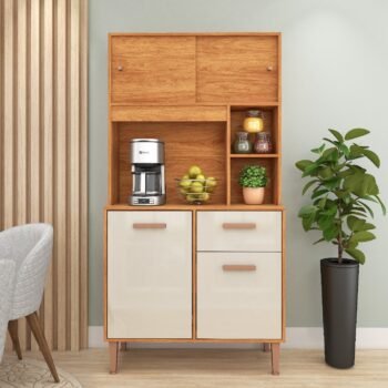 Kit Cozinha Dália C211 0,90 m Cinamomo/Off White - FELLICCI