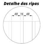 Home até 85" Nobre Ripado 230(Com Nicho) Naturale/Off White - GELIUS - Imagem 6