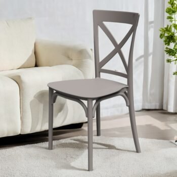 Cadeira Robust Cross Nude - FORTE PLÁSTICO