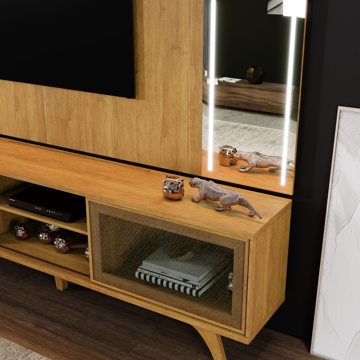 Painel até 75" + Rack Vitrum Naturale - MAVAULAR - Imagem 3