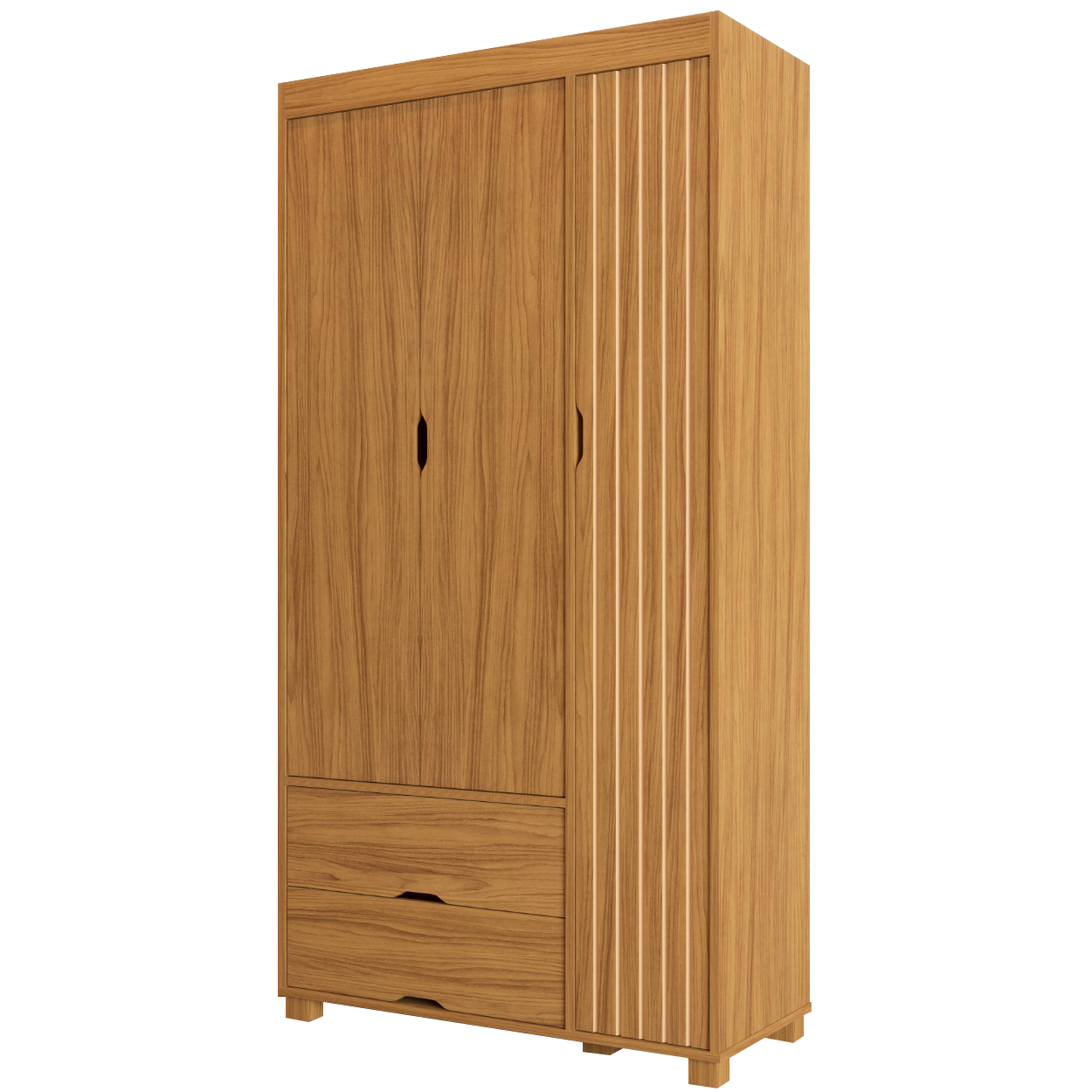 Guarda-Roupa 3 Portas Bela 0,89 m Nature - MADEC/VJ MÓVEIS - Imagem 3