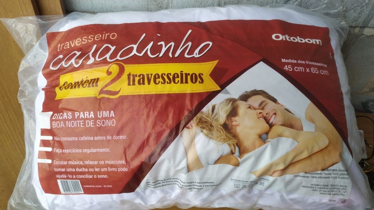 Kit 2 Travesseiros Casadinho - ORTOBOM - Imagem 2