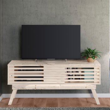 Bancada até 65" Frizz 1.5 Calacata/Off White - MADETEC