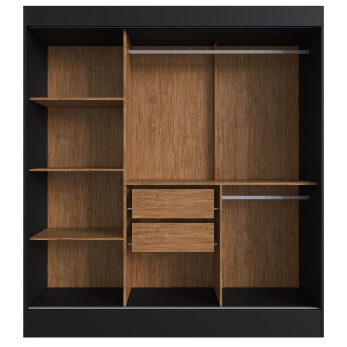 Guarda-Roupa 3 Portas Londres 69000 1,80 m Preto - DORIPEL - Imagem 3